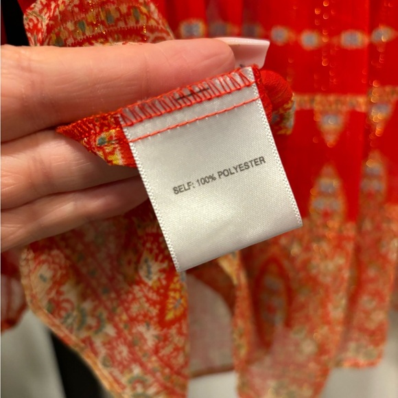 Rose + Olive Semi-Sheer Bohemian Blouse - Picture 5 of 6